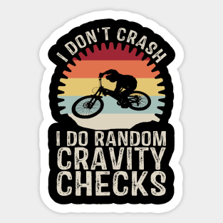 I Dont Crash Mountain Biking Sticker